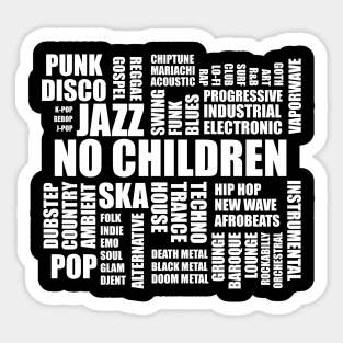 Jazz No Children Sticker